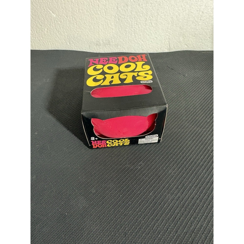 NeeDoh Cool Cats Pink Squishy Fidget Stress Toy Rare Viral Nee Doh Authentic
